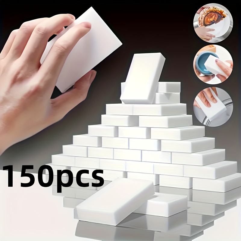 20/50pcs, 100 или 150 јаки магични сунѓери за чистење, мултифункционален кујненски и домашен сапуницар со пена погоден za мебелителови бања када мивка под ѕид Детали за производот 10