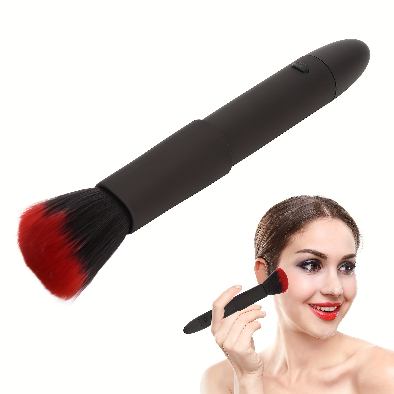 

Electric Makeup Brush 10 Gears Rechargeable Adjustable Multifunctional Waterproof Blush Brush, Small And Light, Easy To Carry, Perfect For Home And Travel Use