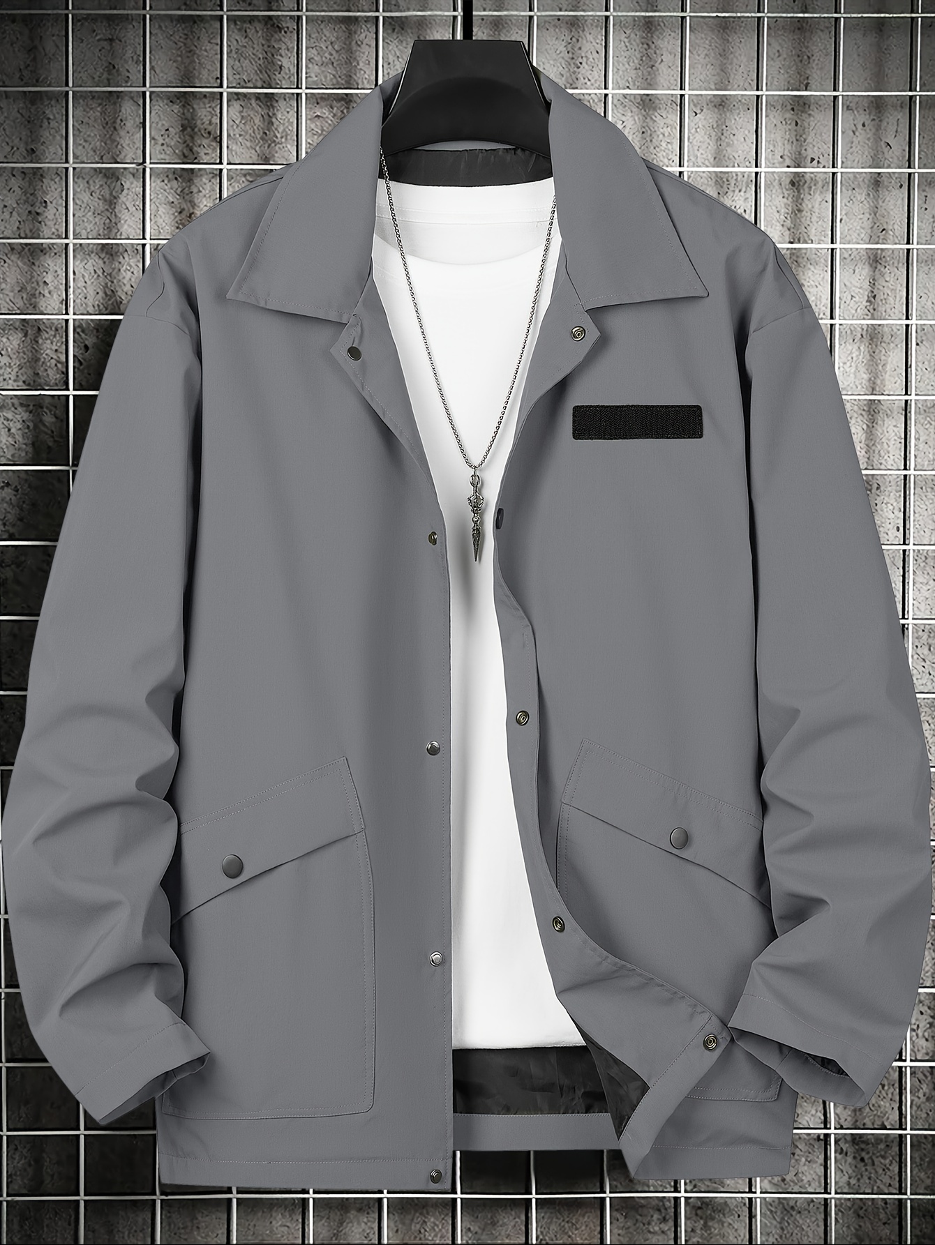 pocket-detail button-up jacket