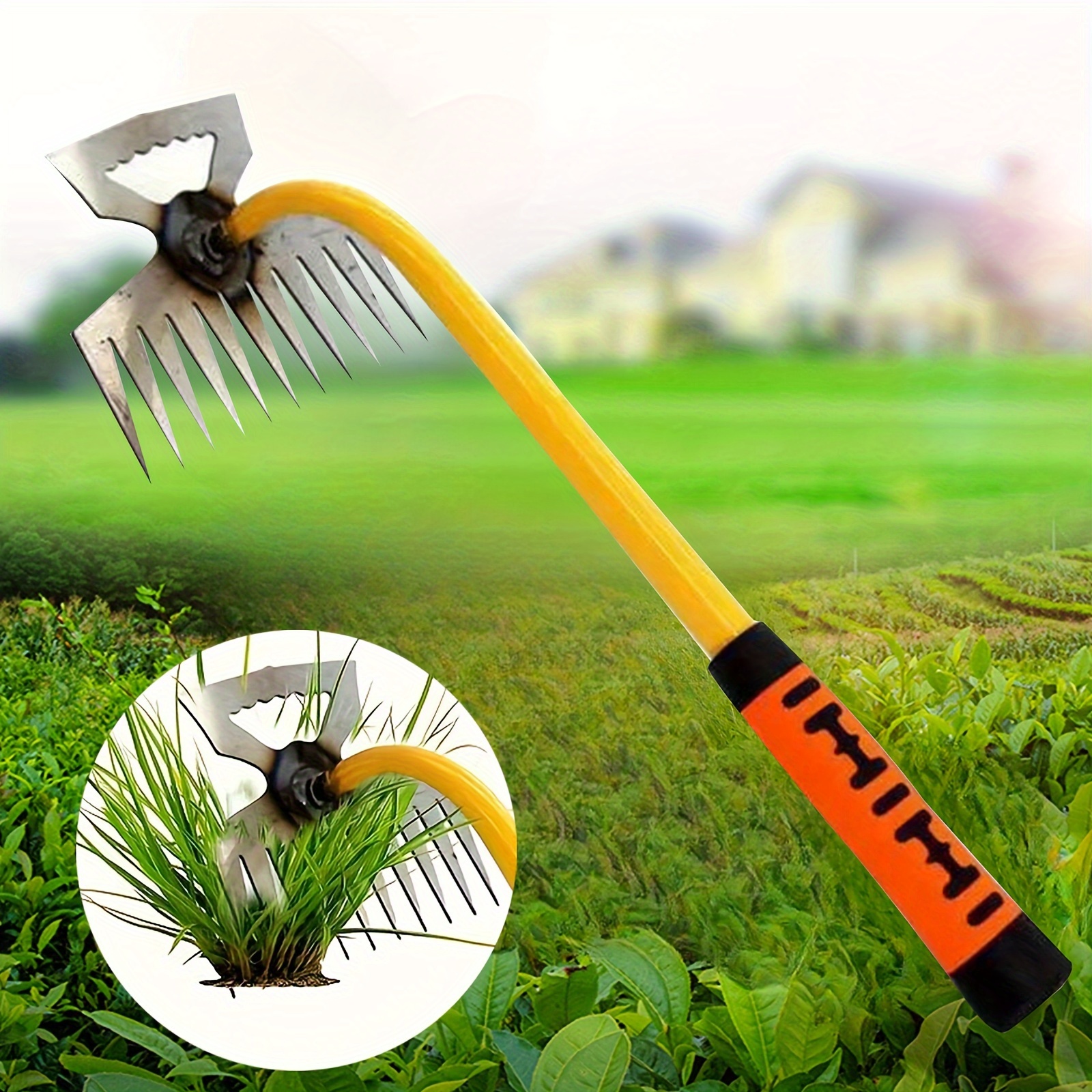 

Ergonomic Weeding Puller Tool - Durable Stainless Steel & Rubber, Long Handle For Easy Grip, Precision Root Extraction - Perfect For Gardens, Patios & Farms