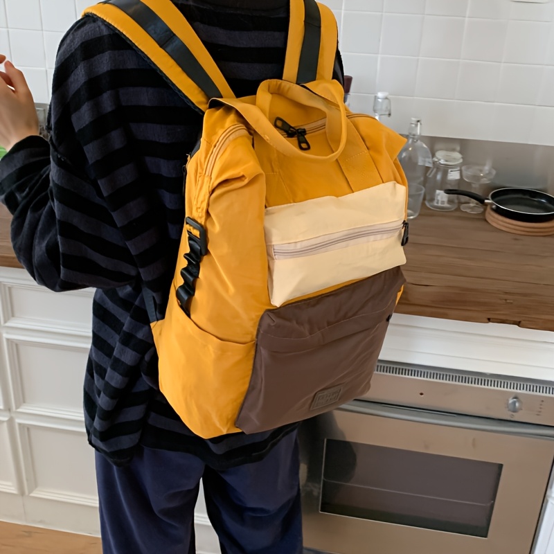 Multi-Functional Color-Block Outdoor Backpack for Hiking & Camping