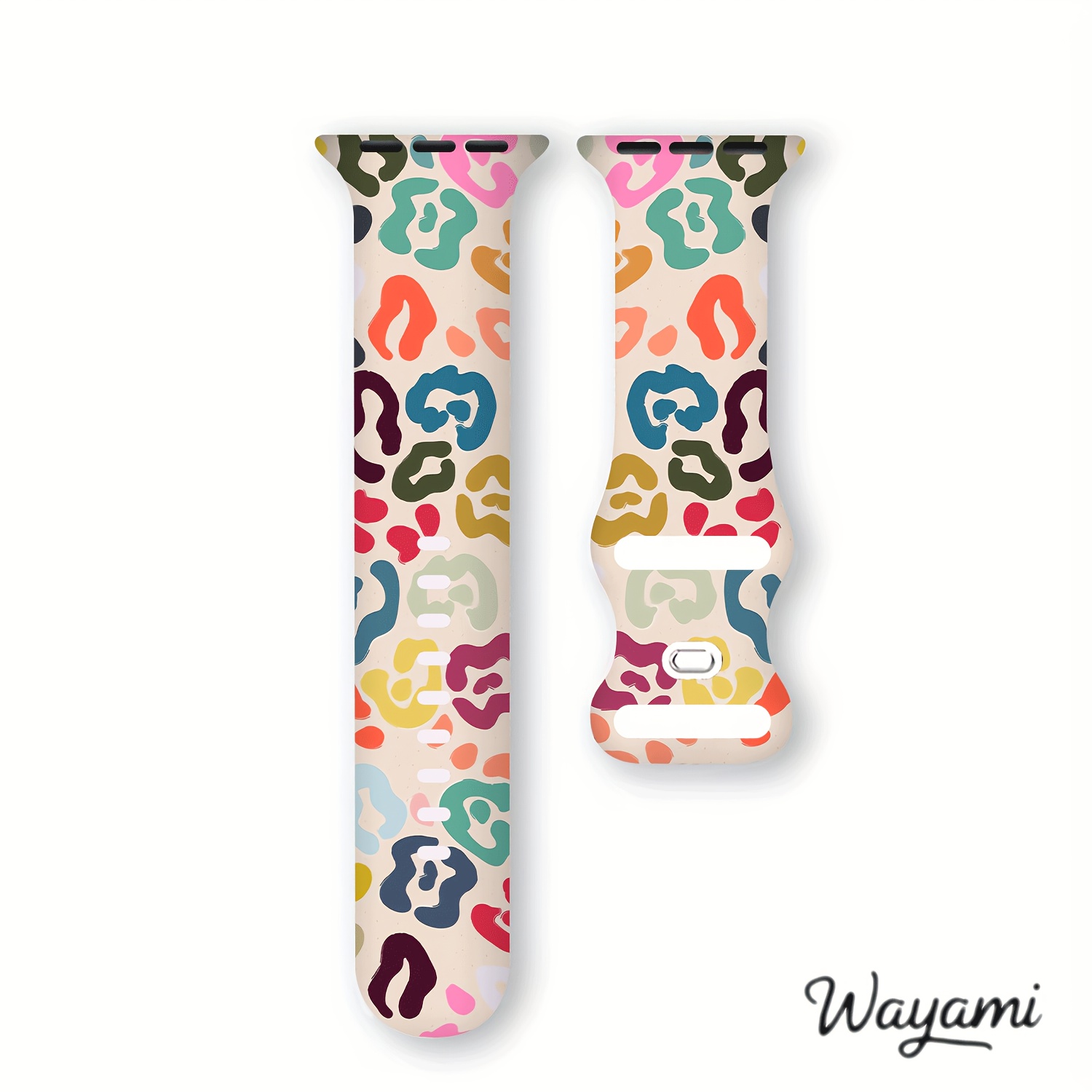 TEMU Designed For For Iwatch | For Smart Watch Strap | Fits /2/3/4/5/6/7/8/9/10/11/ultra/se And 38/40/41/42/44/45/49mm Sizes | Colorful Leopard Print