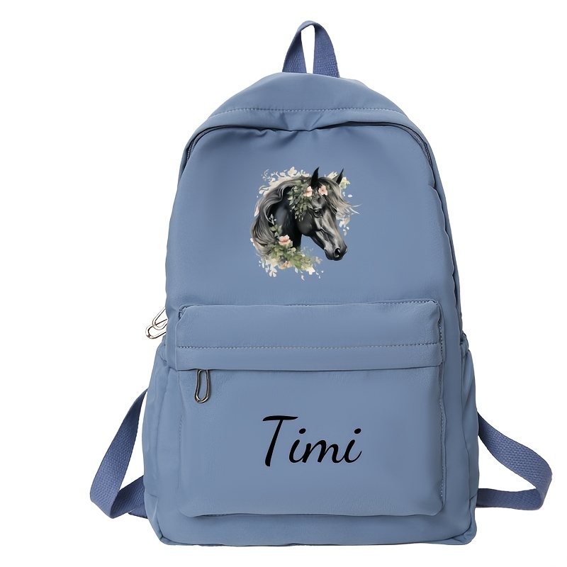 TEMU A Personalized Backpack That Customized With Names, Numbers, And Dates, In Colors. Fashionable, Lightweight, And , Showcasing A . Perfect For