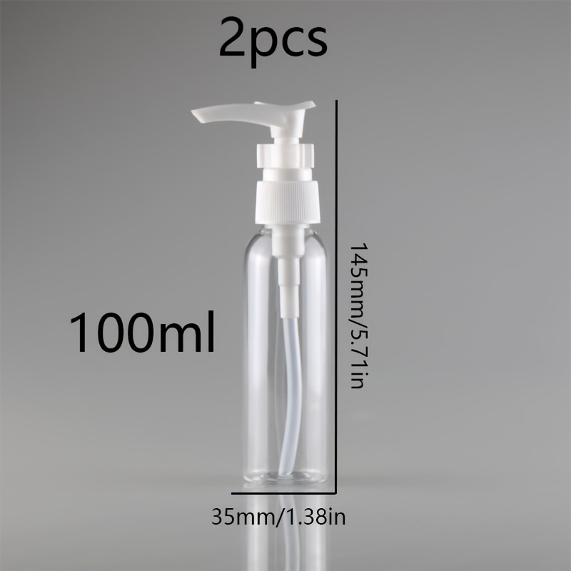 Image of 2 Pump Bottle Dispensers, Refillable Plastic Containers For Lotions, Suitable For Shampoo, Shower Gel, And Conditioner, Portable Transparent Cylinders, Ideal For Massage Oil And Liquid Soap