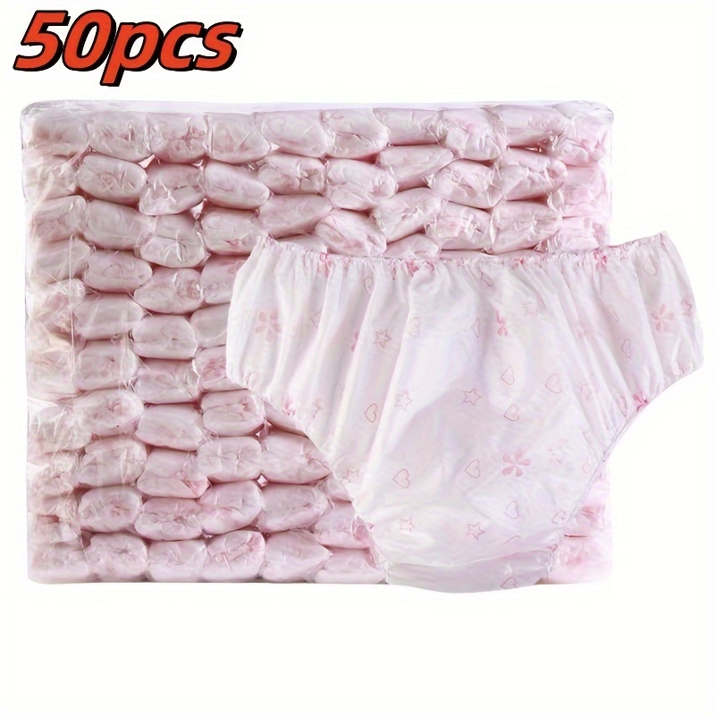 TEMU 50pcs Of Embossed Non- Disposable Underwear, Designed For , Ideal For Beauty Salons And Sauna
