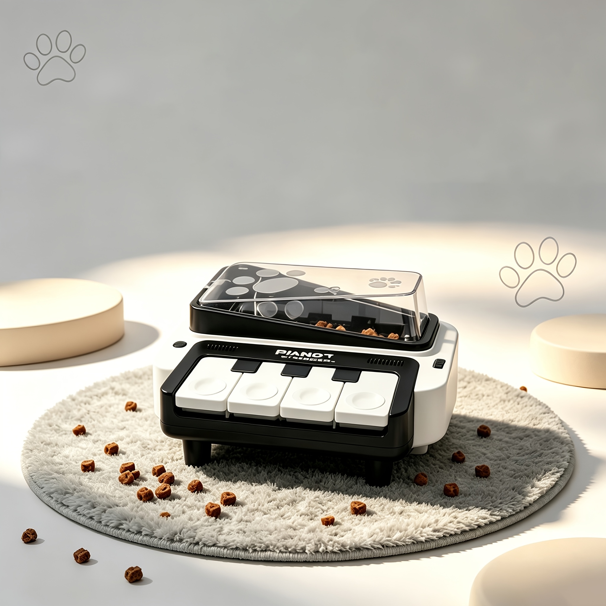 TEMU Enrichment Piano Dog Puzzle Toy, Key Press Reward Dispenser With , Mental Stimulation Game To Keep Your Pet Busy Interactive Boredom Relief Toy,