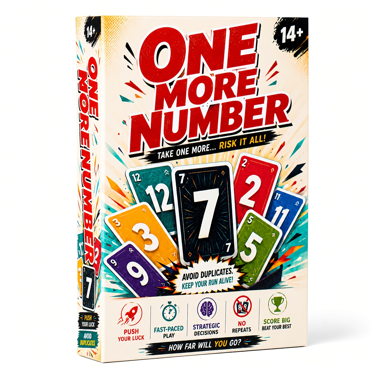 TEMU 1 More Number 94 Card Game Fast- Strategy Number Card Game With And Score Modifiers Avoid Duplicates Build Your Score Competitive Party Game