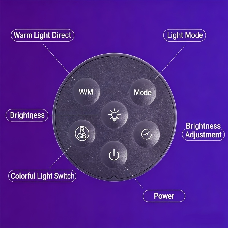 Square Night Light with RGB Gradient, Featuring Remote And Touch Control, Adjustable Brightness And Timing Functions, Various LED Lighting Modes, And a Large 3000Mah Rechargeable Battery, Perfect for Creating Ambiance in Bedrooms And Living Rooms