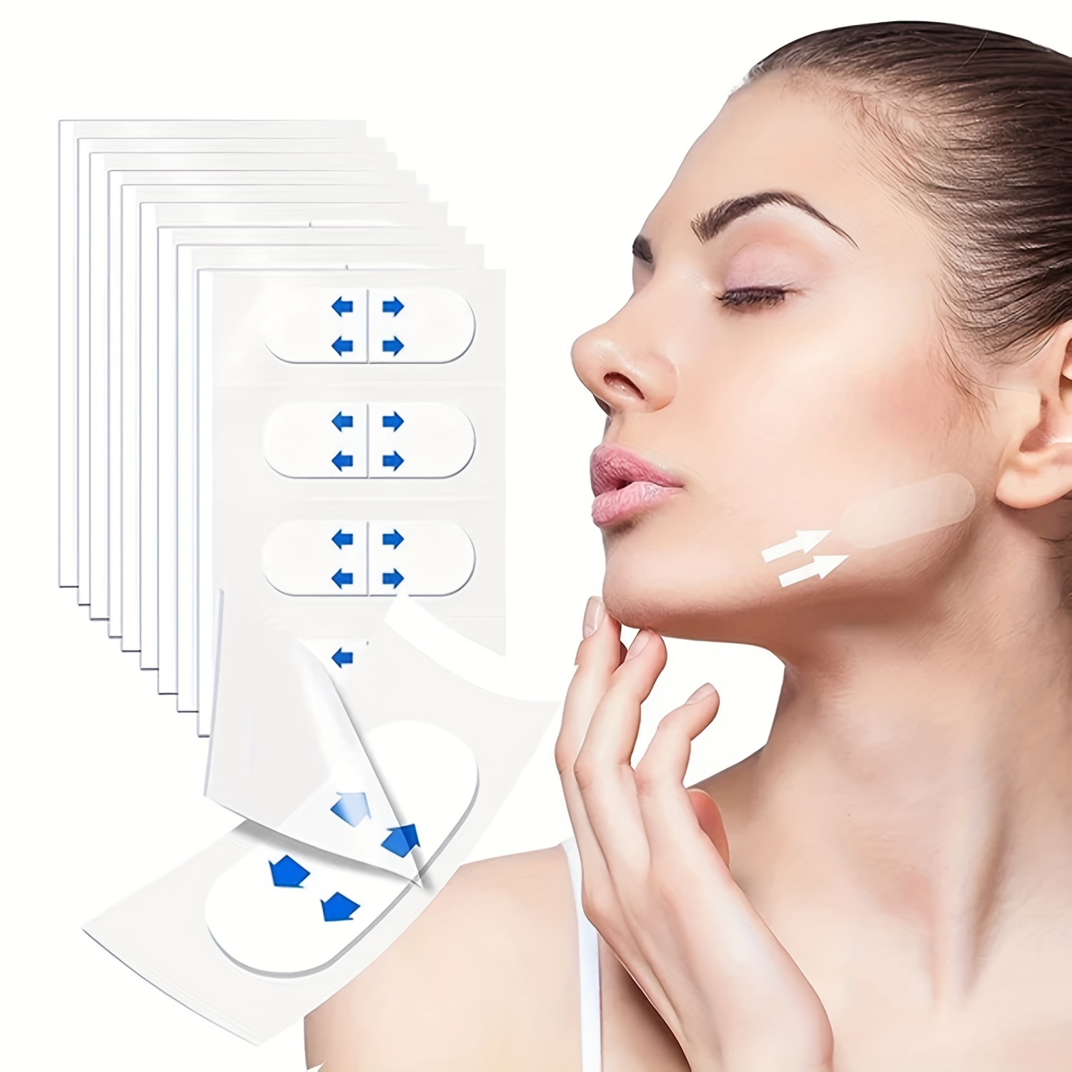 

80/120/160pcs Facial Invisible Lifting Patches: Transparent, Invisible Face Patches For Tightening And - No Fragrance