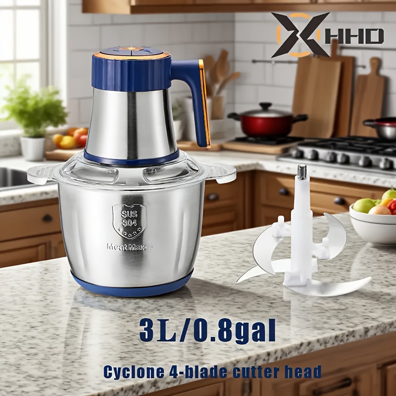 TEMU 5l 5-speed Electric Large Capacity Meat Grinder, Household Multifunctional Stainless Steel Food Processor, Blender, Filling Machine, Garlic And Chili Grinder, Needs
