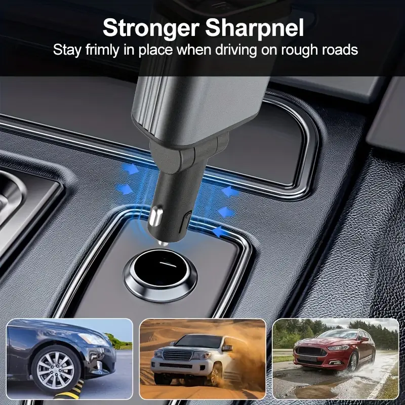 retractable car charger with star projector and flame ambient mood light 4 in 1 fast car mobile phone charger with 2 6ft retractable cable and usb c charger adapter compatible with iphones max 14 pro 11 galaxy s23 22 etc Product details 5
