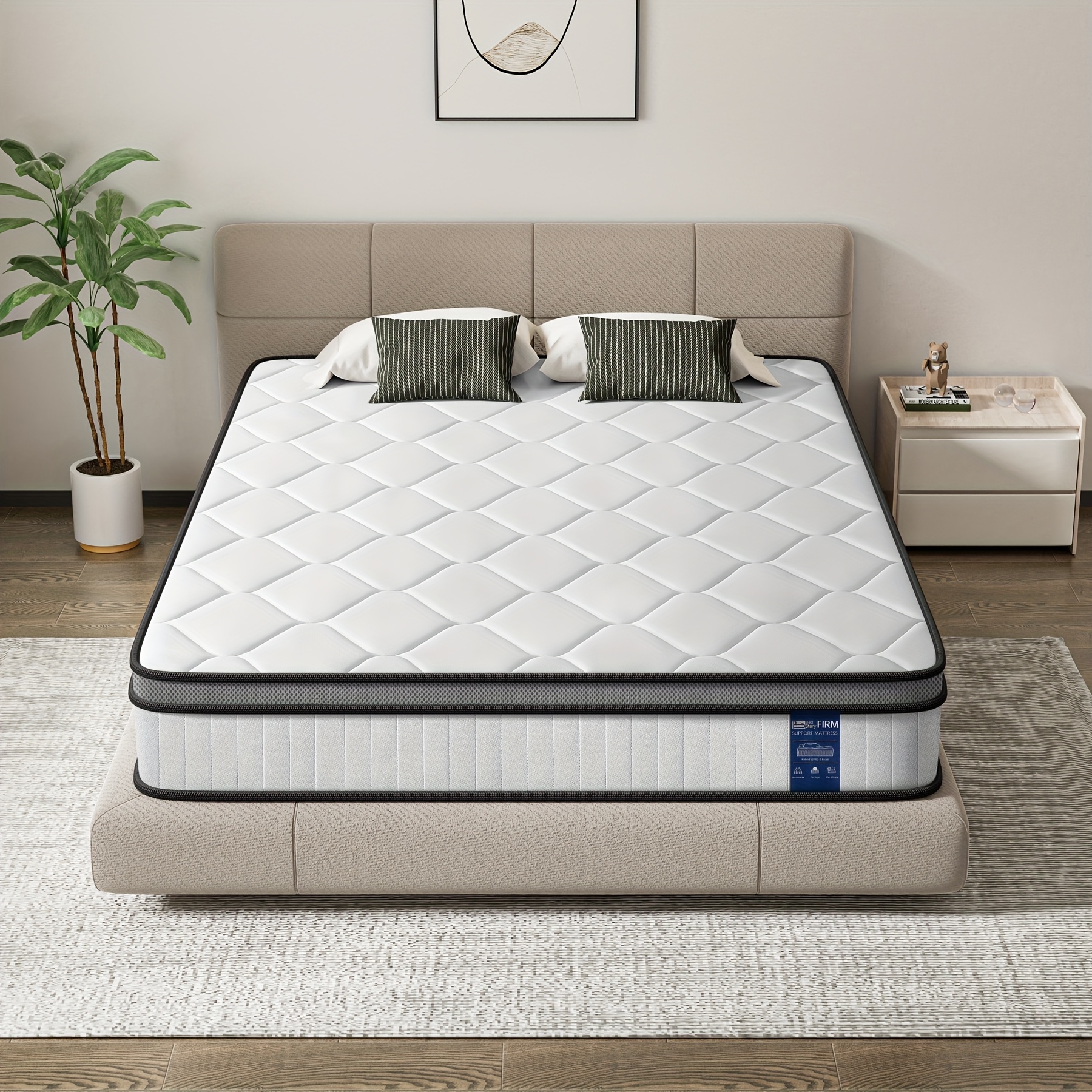 TEMU BedStory da 20 cm con Molle Tasche e Media Flessibilit� H3, Design Traspirante per Maggiore Comodit�, Copertura in Poliestere Resistente, per