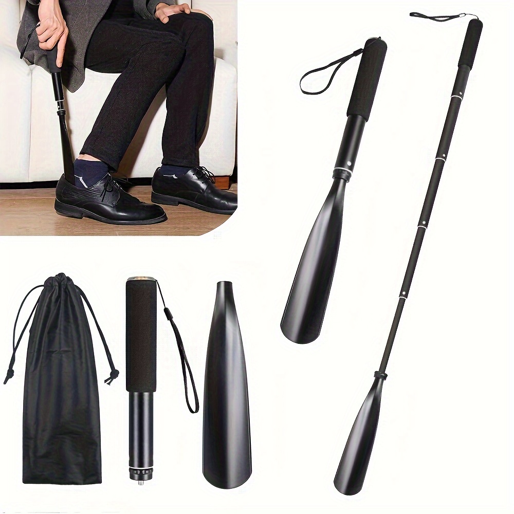 

Extra Long Adjustable Aluminum Alloy Shoe Horn – Telescopic, Collapsible Shoe Lifter With Ergonomic Design And Easy Slip-on Functionality