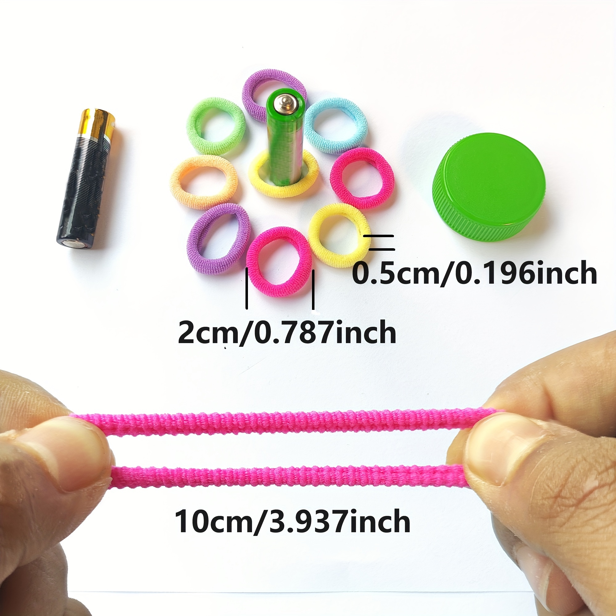 76pcs Multi-Color Elastic Hair Ties, Strong Hold