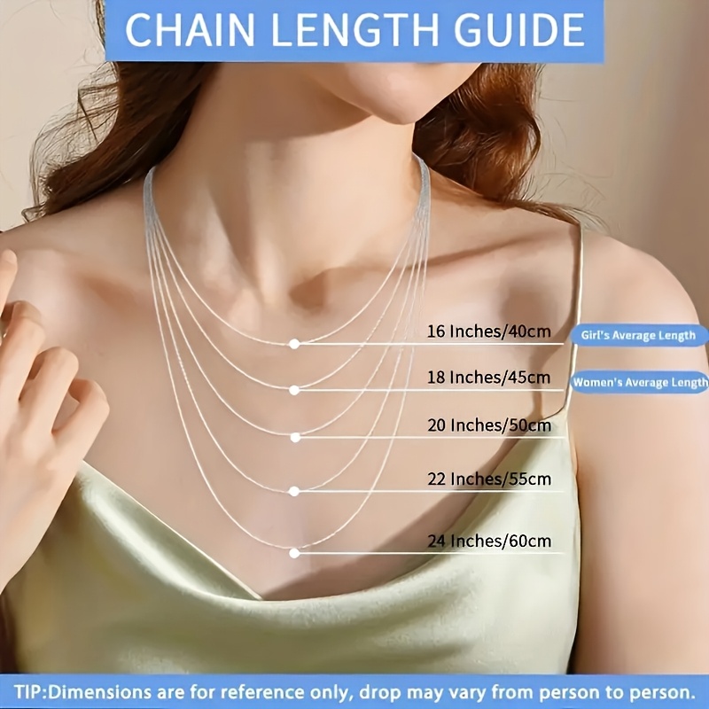 Women's 925 Sterling Silver Minimalist Chain Necklace, Exquisite Collarbone