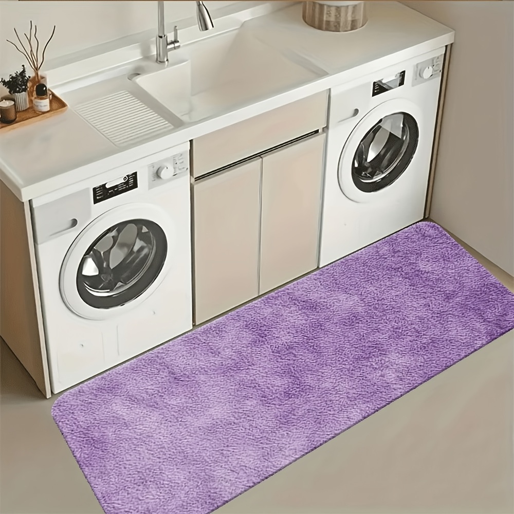 TEMU 1pc Lavender Purple Thickened Carpet Runner Rug - Non-slip Machine Washable Long Suitable For Hallway, Narrow Spaces, Living Room, Bedroom,