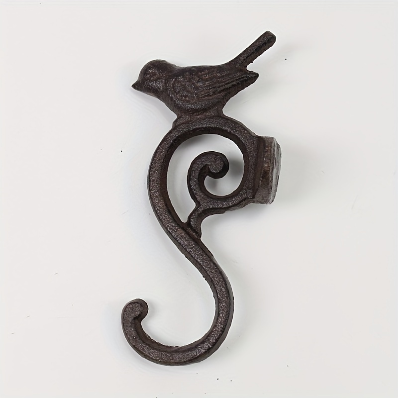 

1pc Retro Cast With Bird Shape, Strong Clothes And Hat Hook, Wall Hanging Decorative Hook For Entrance