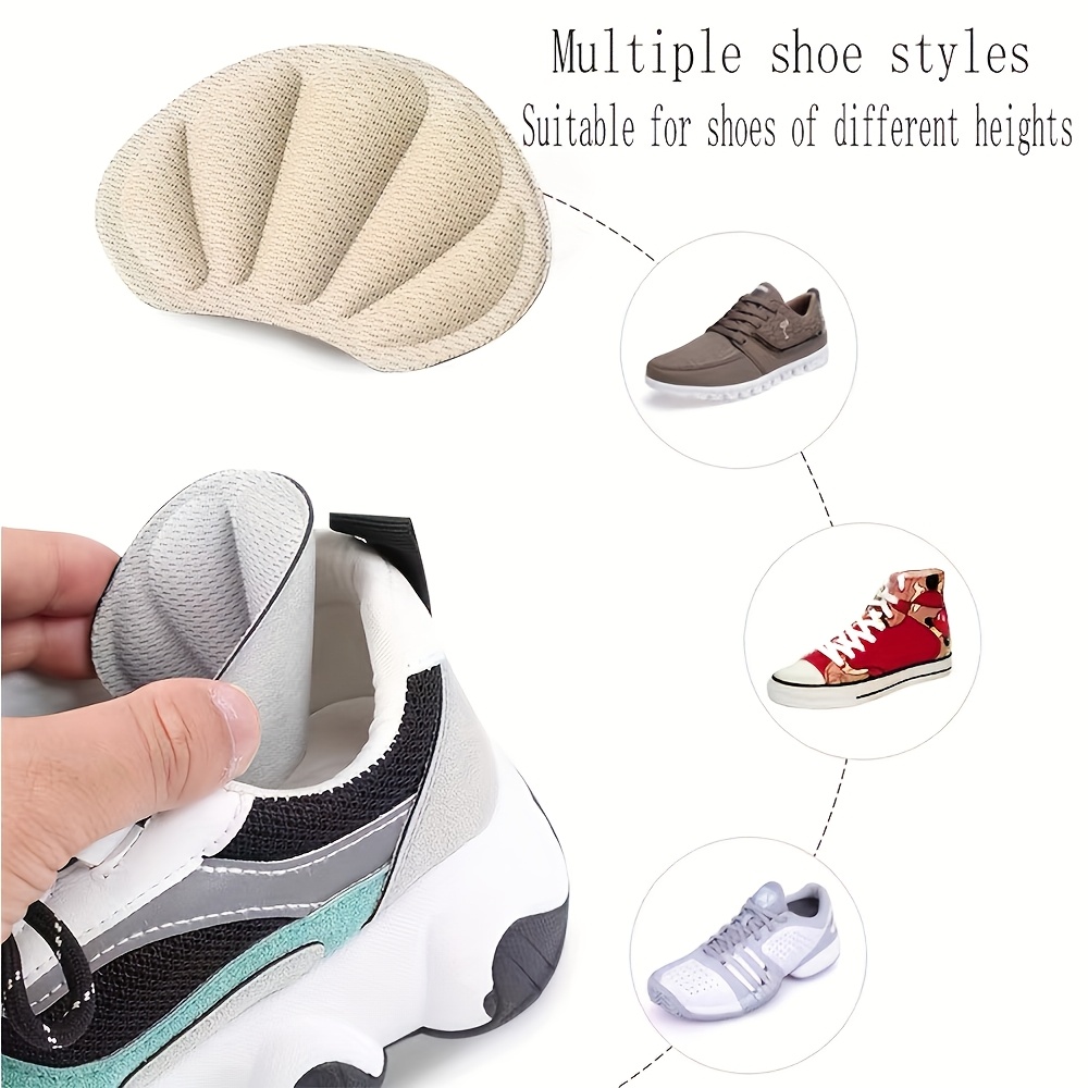 2/4pcs Heel Pads, Foot Care Protectors, Adhesive Shoe Stickers Suitable for Men's and Women's Casual Shoes, Sneakers