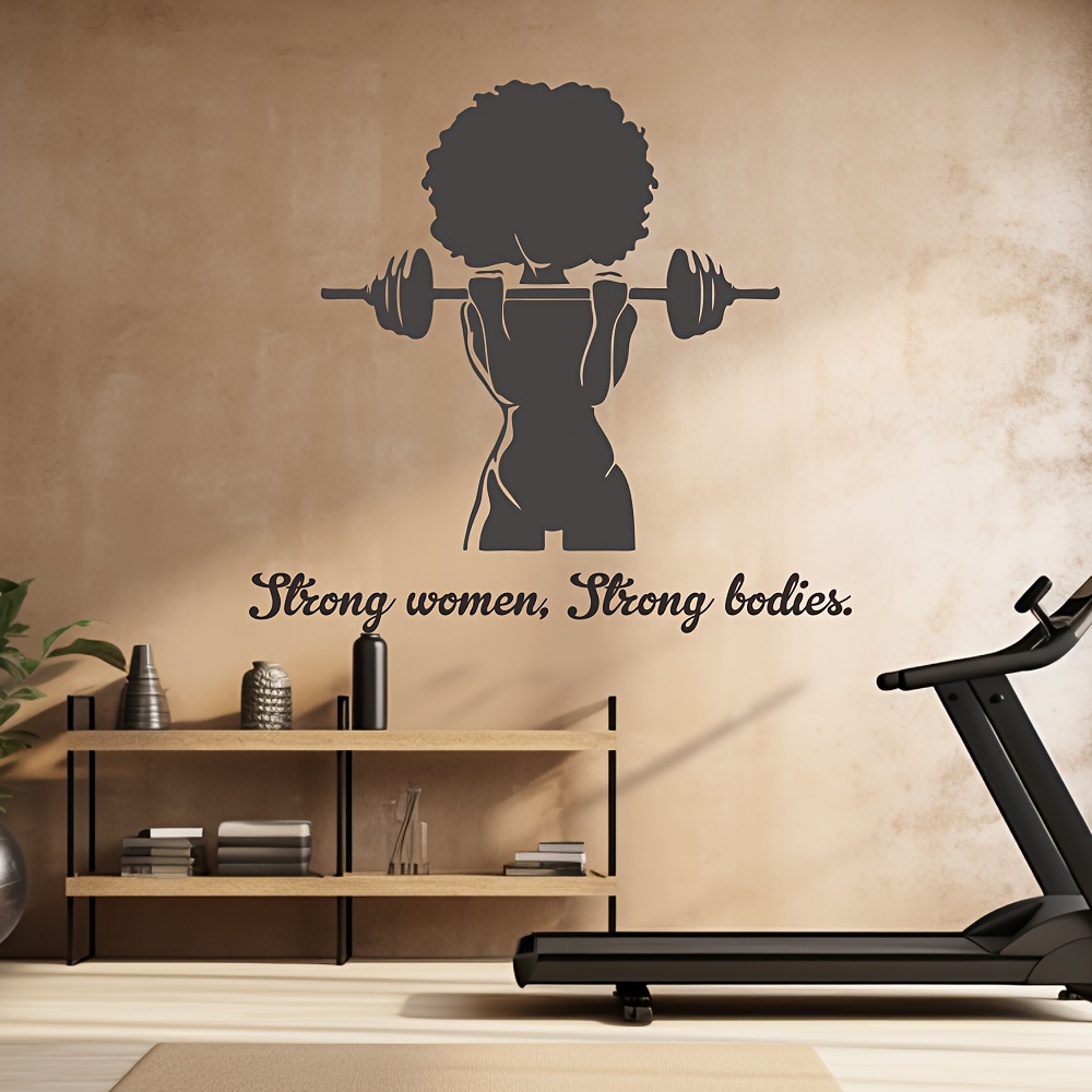 Fitness Mujeres Gimnasio Etiqueta de la pared Decoración Deportes Chica  Dibujos animados Dibujos animados Vinilo Etiqueta de la pared Sala de estar  Decoración de oficina en casa : : Hogar y Cocina