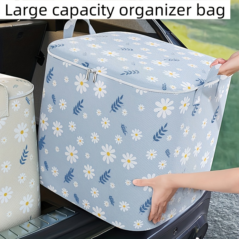 

Extra-large Non-woven Fabric Storage Bag For Clothes & Quilts - Portable, Zippered Organizer With Handles For Closet, Bedroom, Dorm - Ideal For Moving & Pieceing