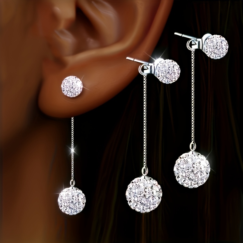 Women's Elegant Shambhala Pendant Earrings with Sparkling Zirconia