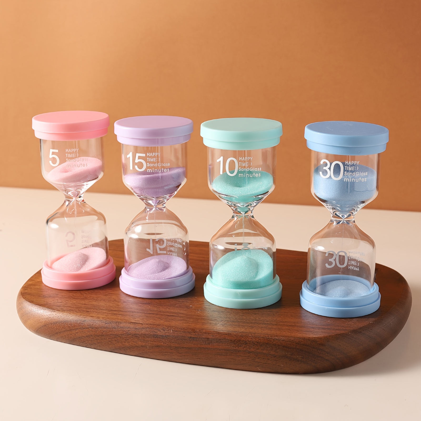 TEMU 4pcs Set, Colored Timer Timer /10 Minutes// Clock Timer Suitable For Classroom, Home Office, Kitchen Decoration