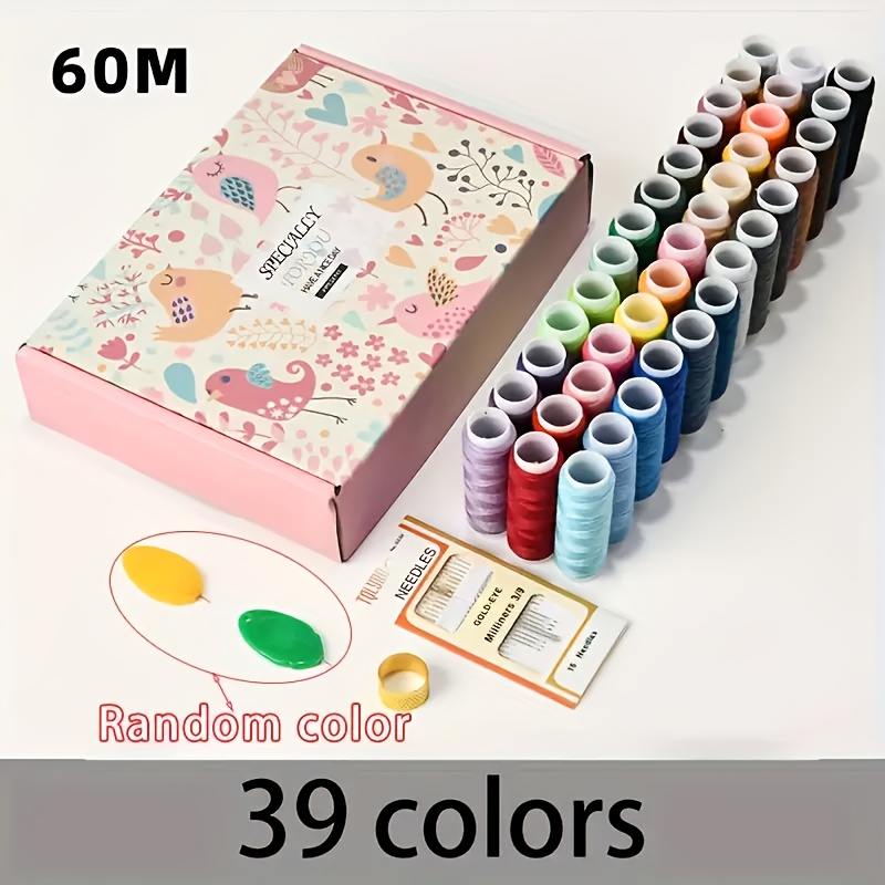 Temu 24/39 Colors Polyester Sewing Thread Kit | Durable And Vibrant Thread For Hand And Machine Sewing, Ideal For Sewing Enthusiasts And Beginners --image