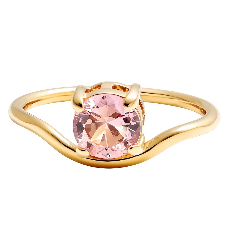 Stylish Minimalist Stainless Steel Ring with Synthetic Zircon