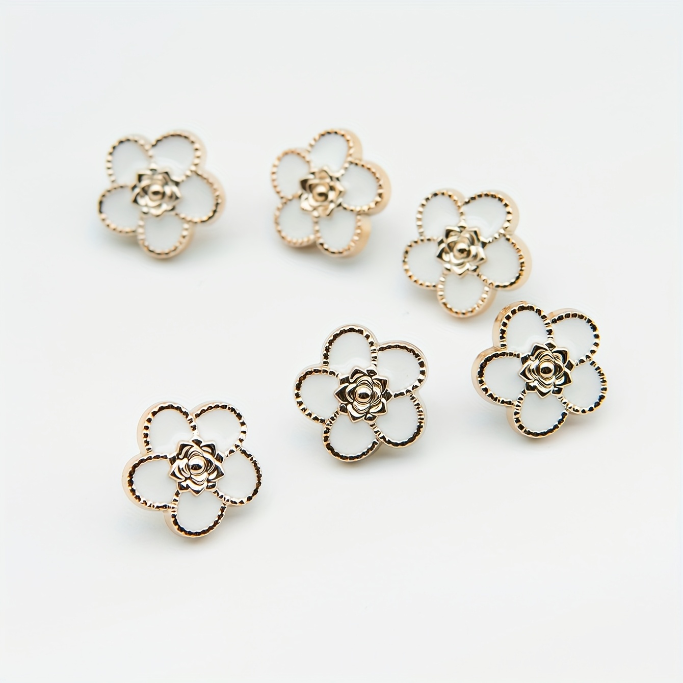Image of Set Of 6 Flower Shoelace Charms, Shoelace , Suitable For Sneakers, Canvas Shoes, Casual Shoes, Shoelace Decorative Accessories, Diy Detachable