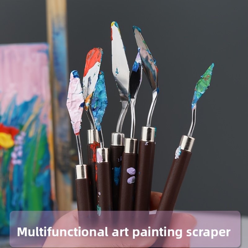 7pcs Metal Oil Painting Scraper Palette Art Tools Set