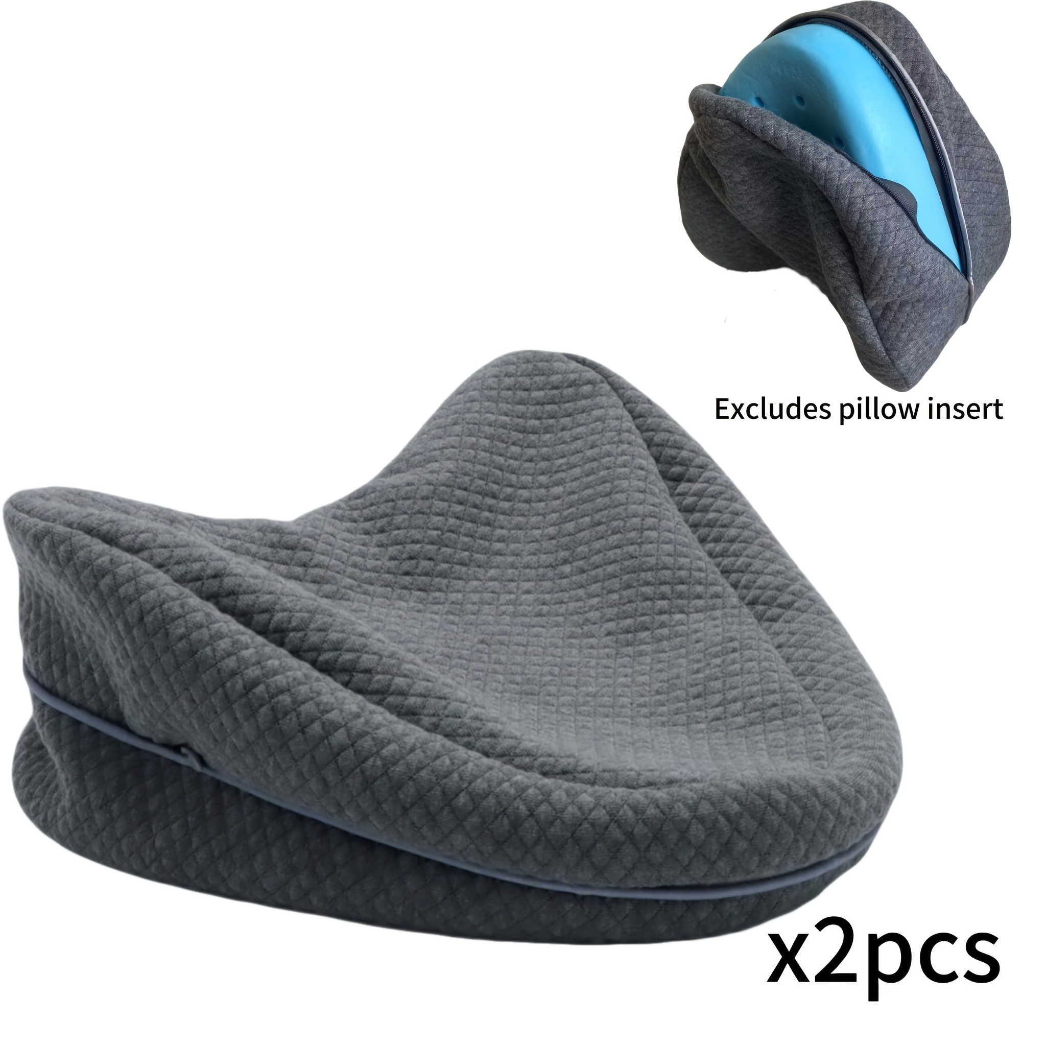 TEMU Housse de coussin de genou contour à fermeture éclair invisible améliorée, -peluche et lavable, uniquement la housse de coussin de soutien en