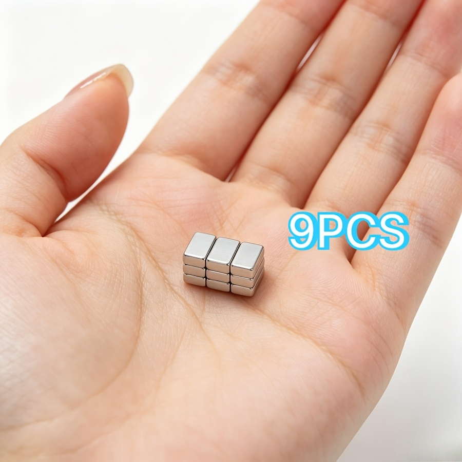 TEMU Set da 9 pezzi di magneti per unghie coccodrillo occhio , magnete rettangolare magnetico per gel, strumento per nail art per salone, casa e fai