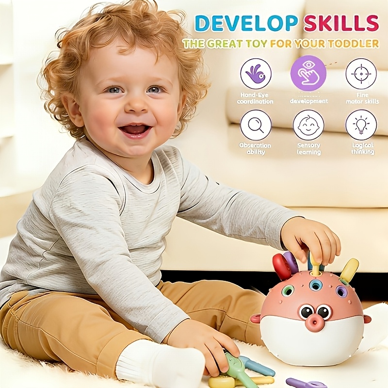 Cute Pufferfish Toy, Sensory Development Playset