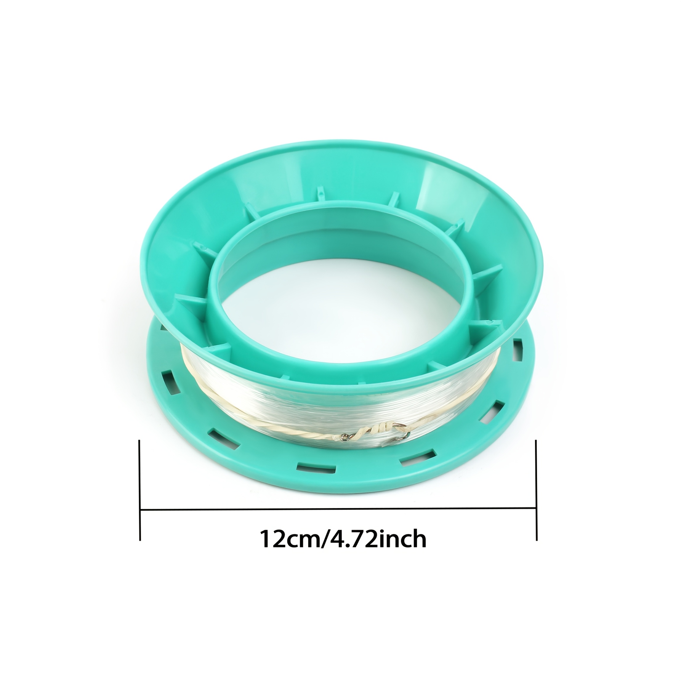 TEMU Bobine à fil manuelle 12 cm / 4,72 pouces, moulinet de pêche, bobine à poignée, de pêche portative adaptée à la pêche
