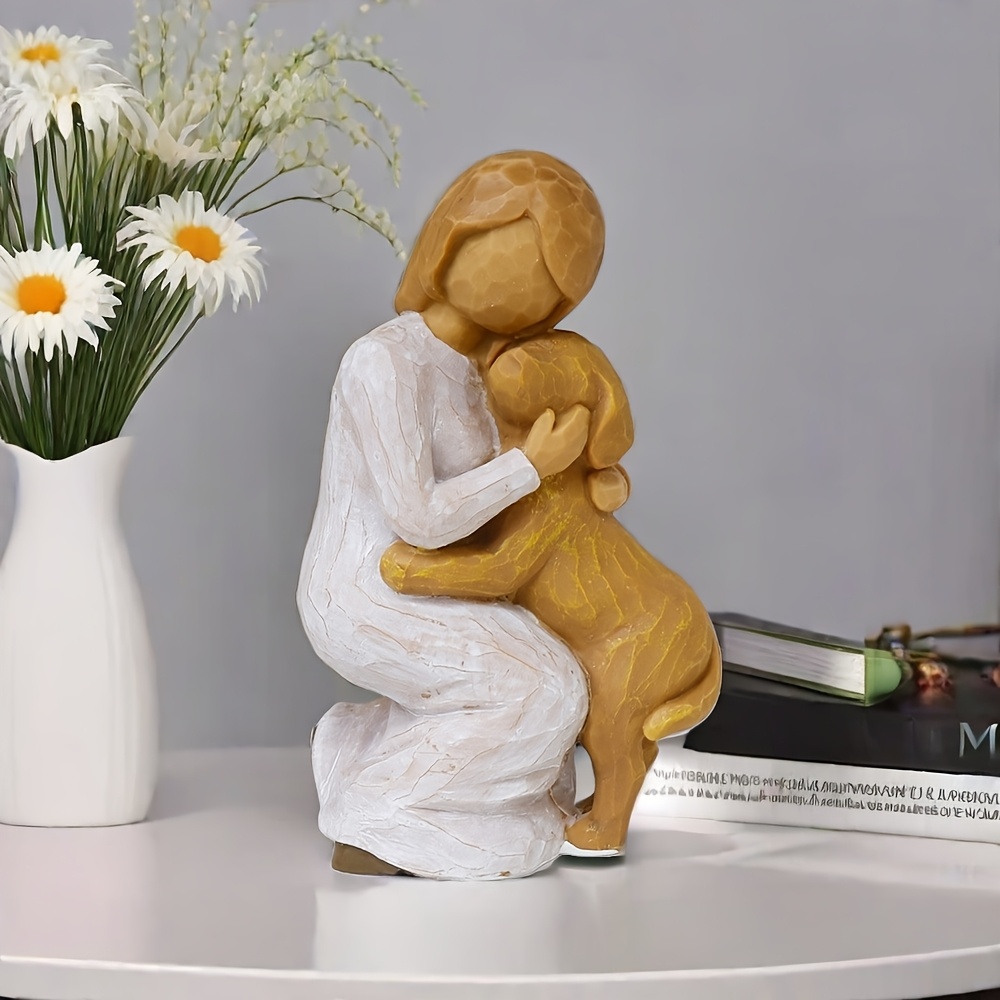 

Hand- & Dog Figurine - Hug , Home , Room Decor