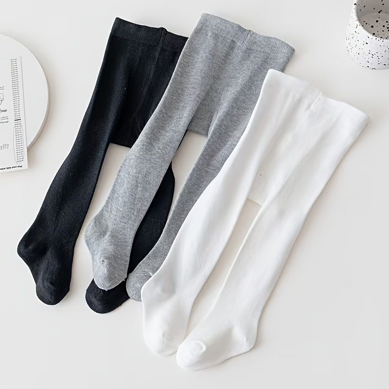 3-pack & Solid -coverage Opaque Tights - Thermal Winter Leggings, Soft Breathable Casual Attire, Hand Wash Only Pantyhose (3-)
