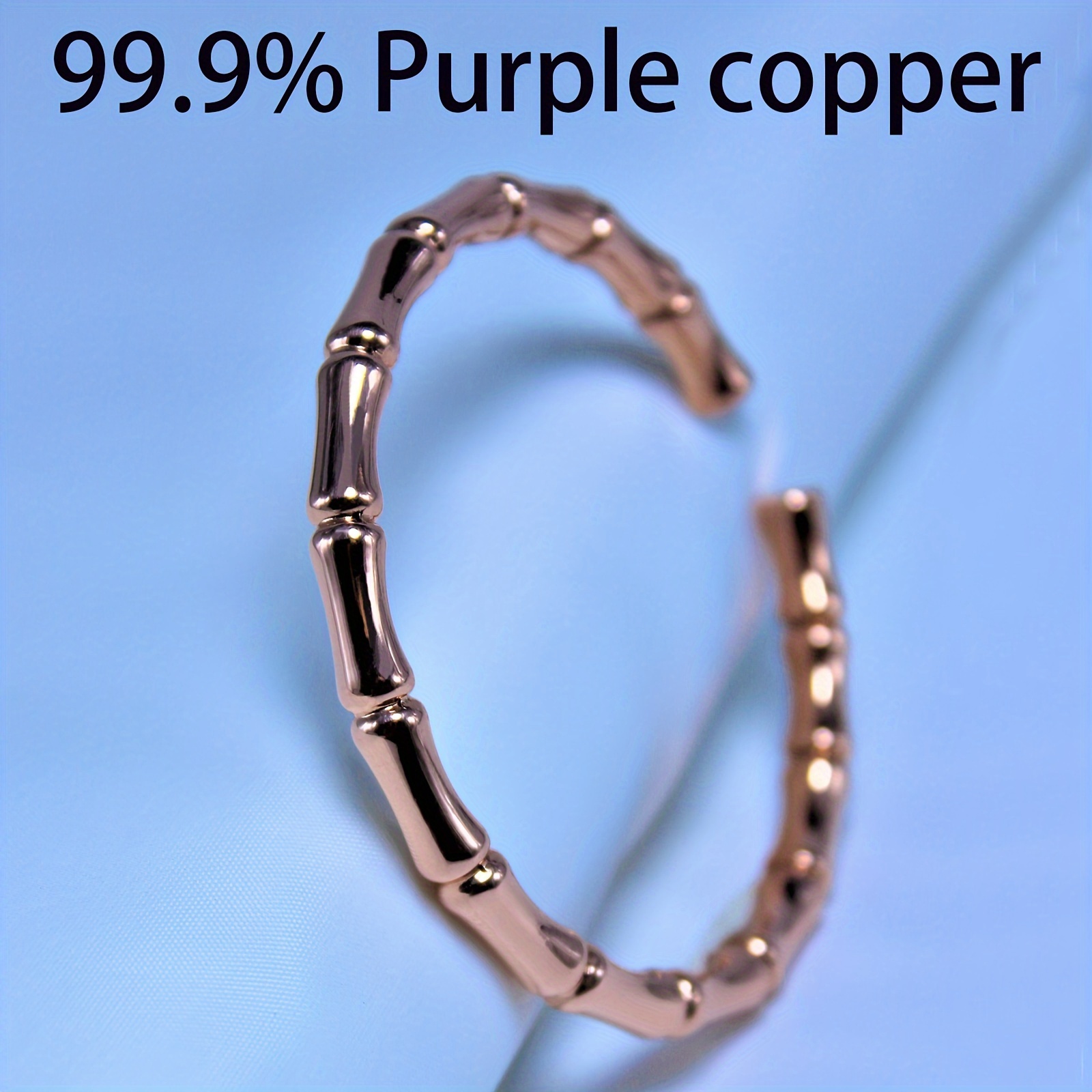 Minimalist Purple Bronze Cuff Bracelet Sleek Rectangular Link Versatile Jewelry