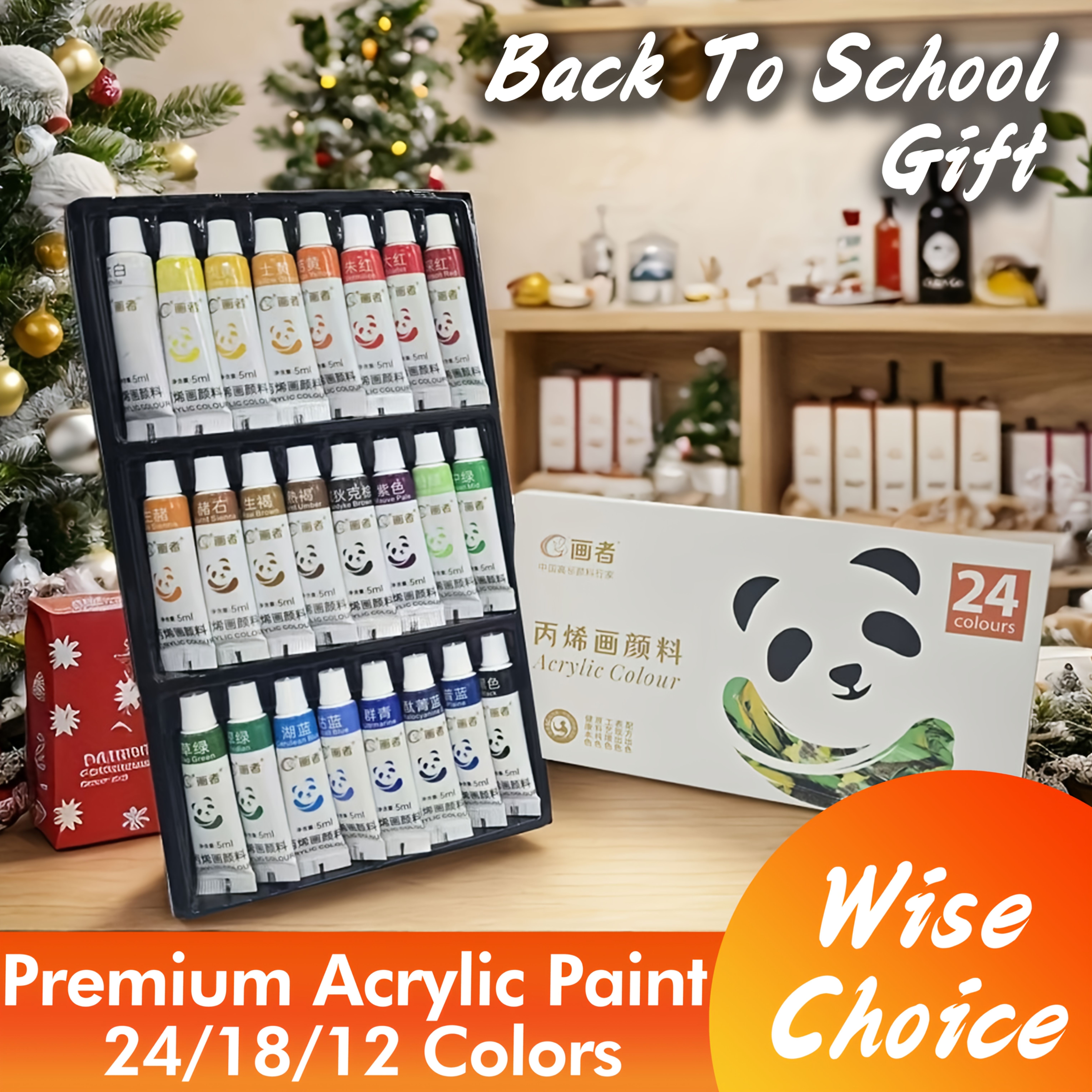 

24-tube Acrylic Paint Set, 5ml Each, Vibrant Gel Paints For Artists And Students, Quick-dry, Fade-resistant, Propylene Pigment, Ideal For Canvas, Wood, Stone, Diy Crafts & Projects