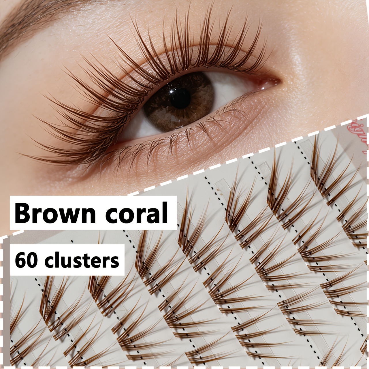 A Box Of Natural Multi-cluster Black/brown False Eyelashes, Suitable For , Dates, Work, And Other , Suitable For Women, Students, And Office Workers Who