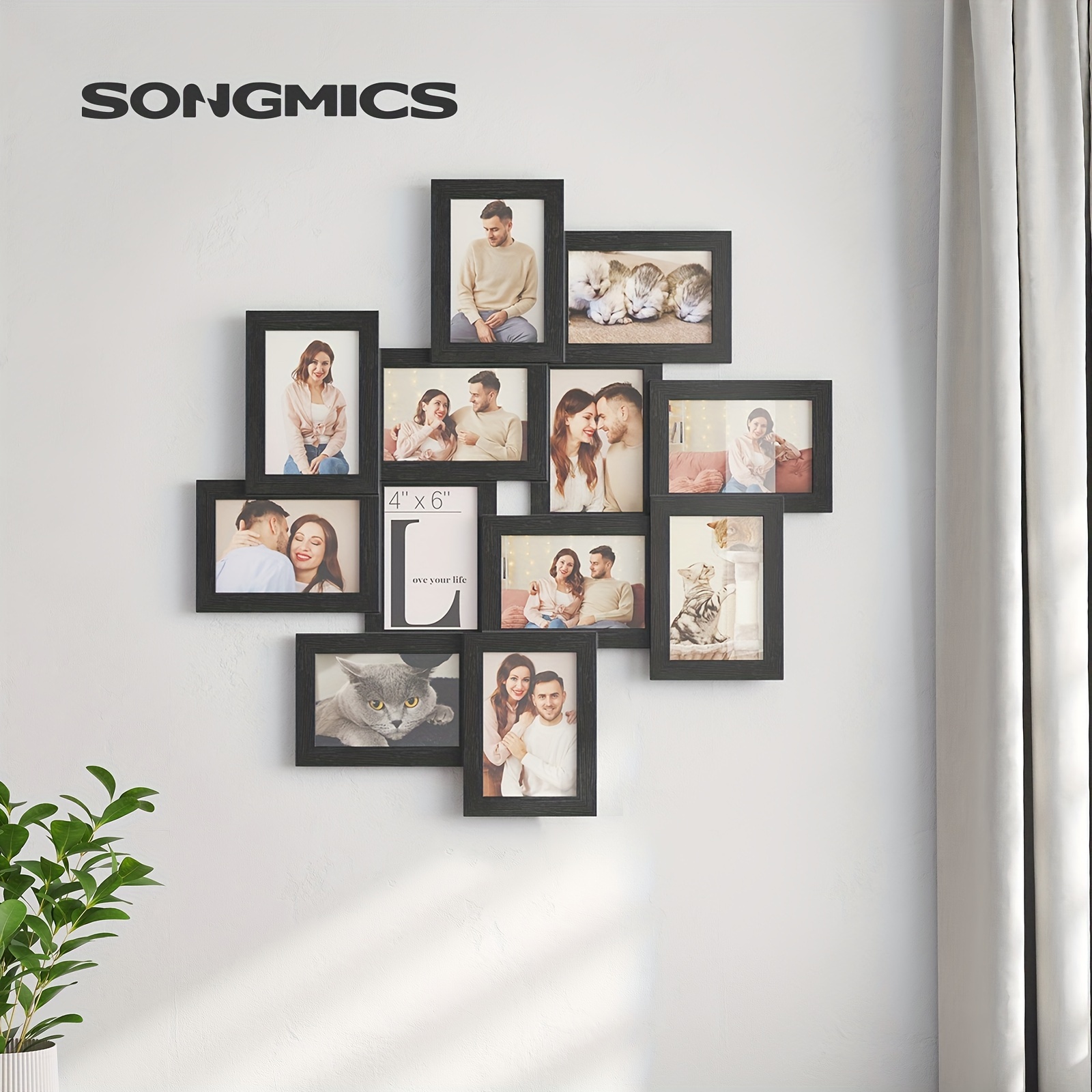 TEMU 12-photo Collage Picture Frames, 4 X 6 Inches Wall-mount Photo Frame