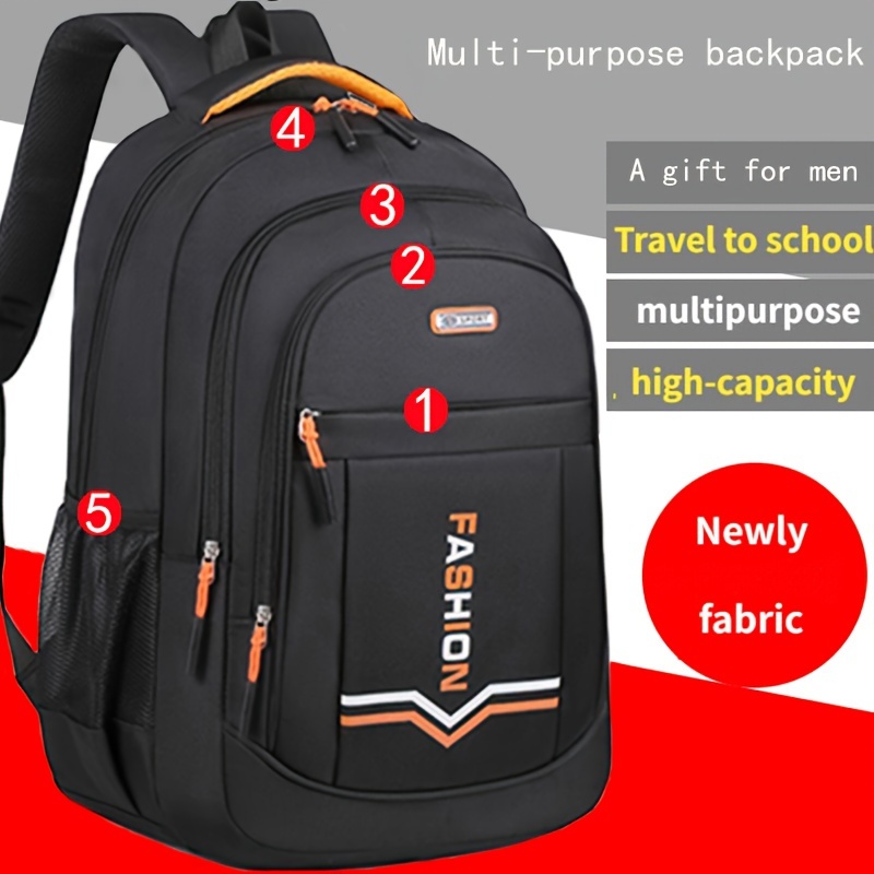 

1pc Men's Large Capacity Travel Backpack, Casual Simple Backpack