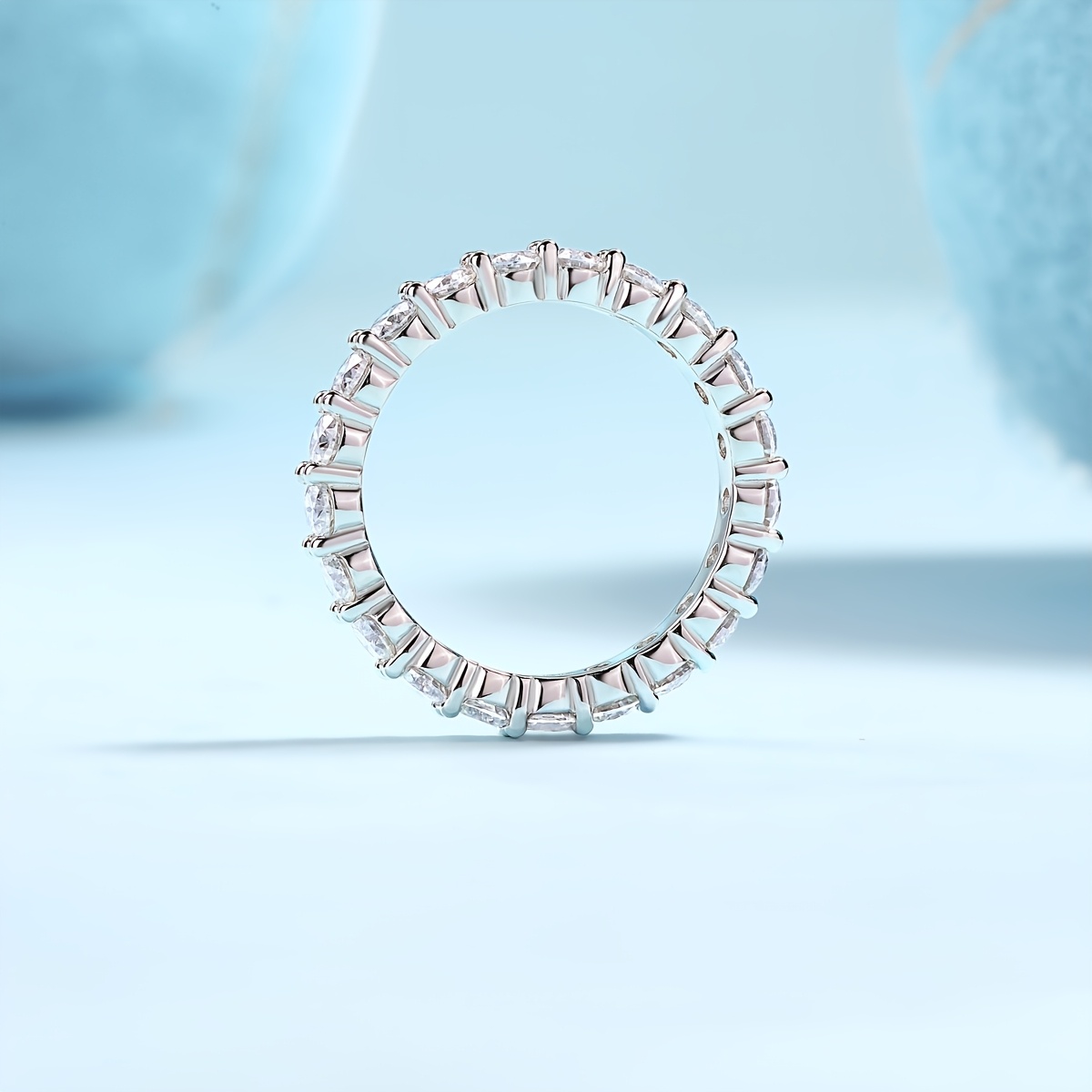 925 Silver Moissanite Ring for Men and Women, Elegant Gift