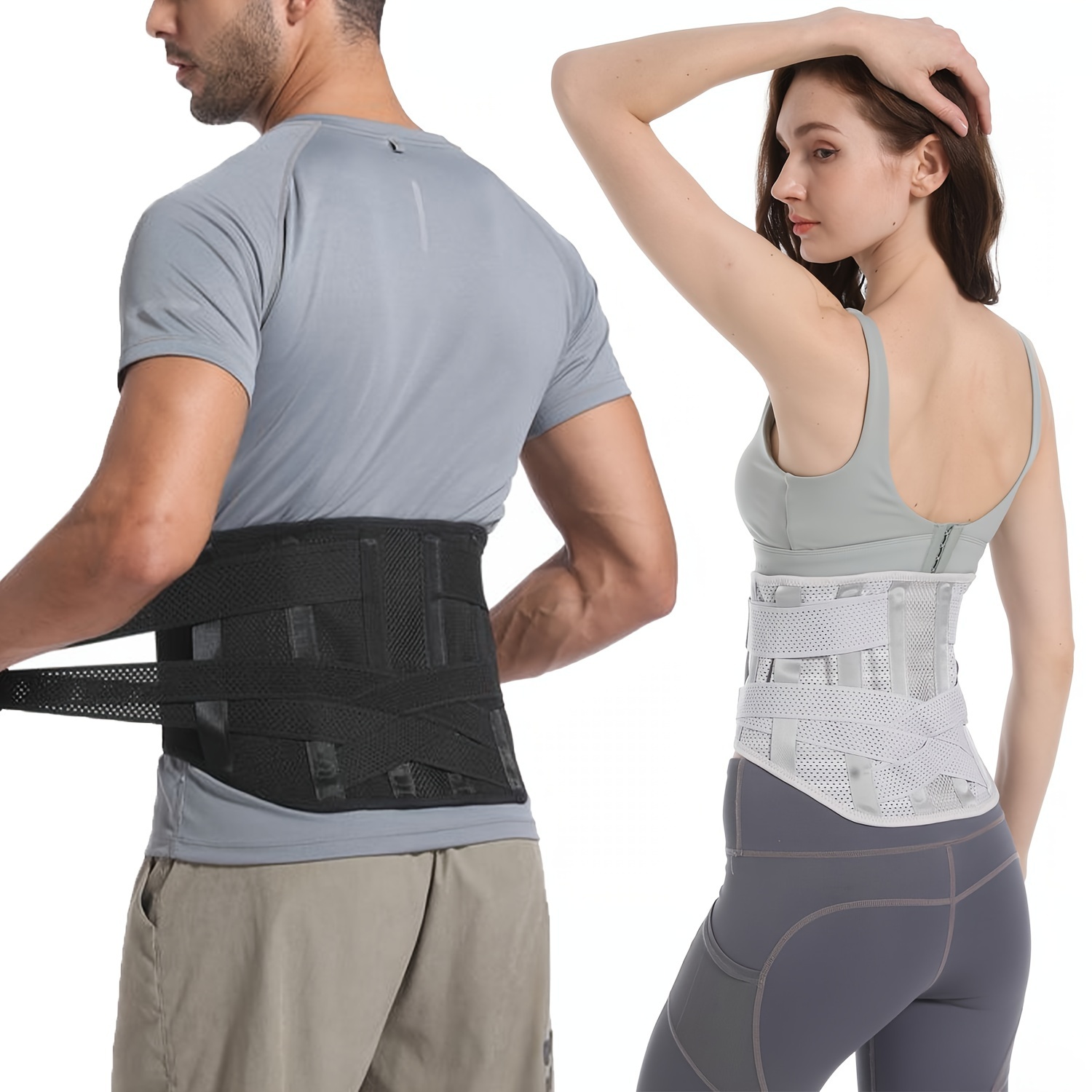 Back Brace Men Women Lower Back Adjustable Breathable Lumbar - Temu