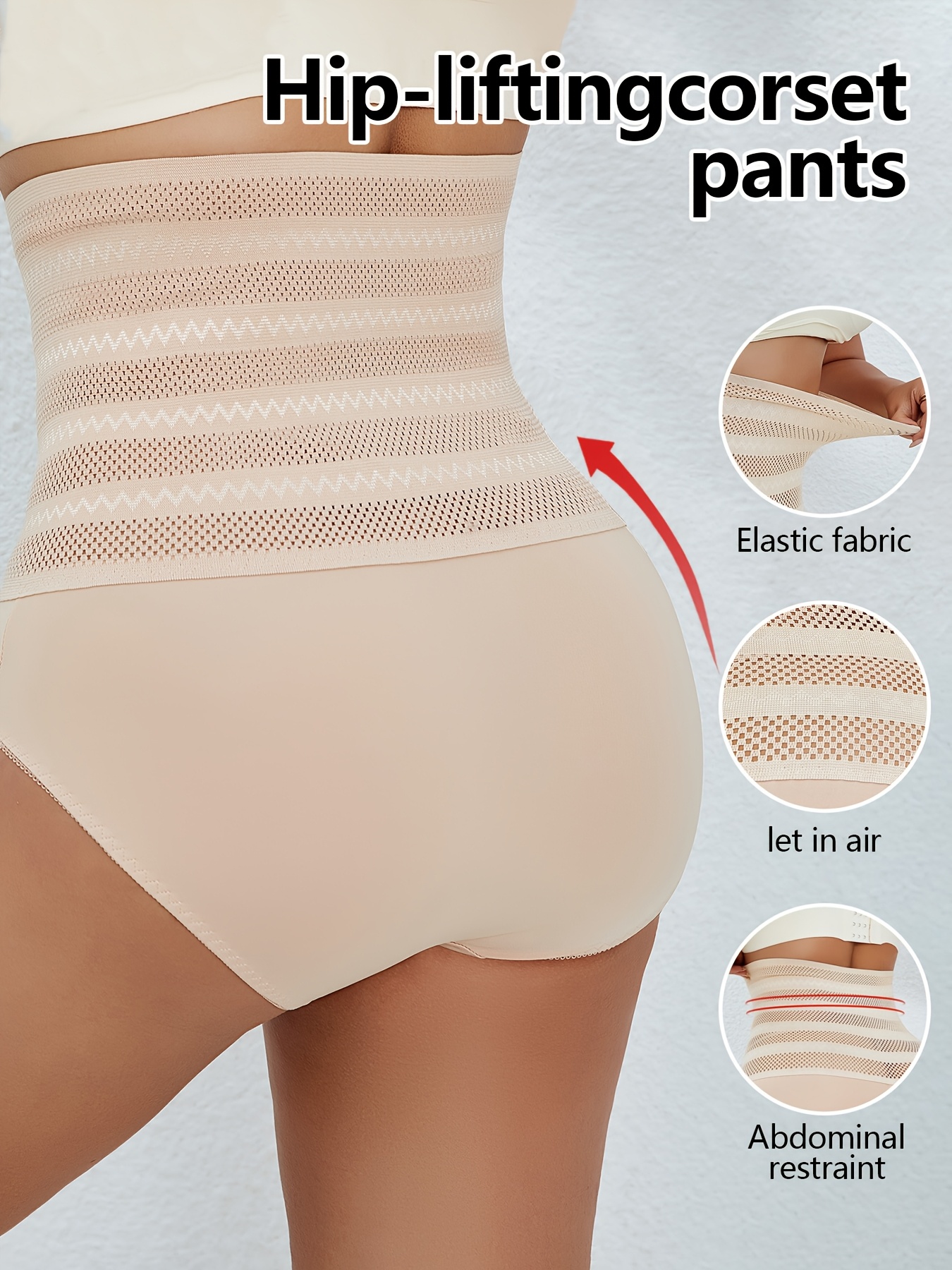 Plus Size High-Waisted Shaping Underwear for Women, Designed to Control The Abdomen And Lift The Hips.