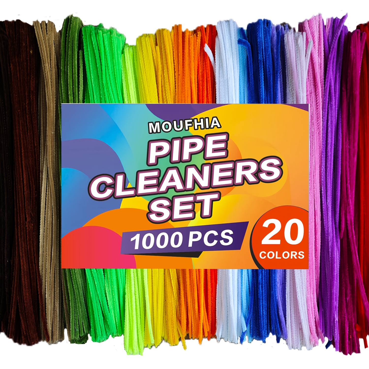 

1000 Pcs Pipe Cleaners Assorted 20 Colors 12 Inch Chenille Stems Bulk For Art Diy And Crafts Projects And Decorations Limpia Pipas Para Manualidades