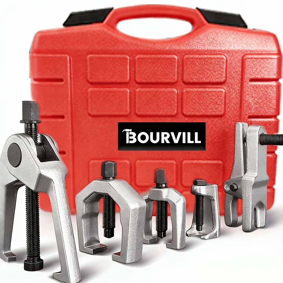 TEMU 1 Set Of 5pcs Ball Head Extractor, Multi-functional Puller, Lower Arm Cross Pull Rod Head Disassembly And Extraction Tool, Cross Bar Puller,