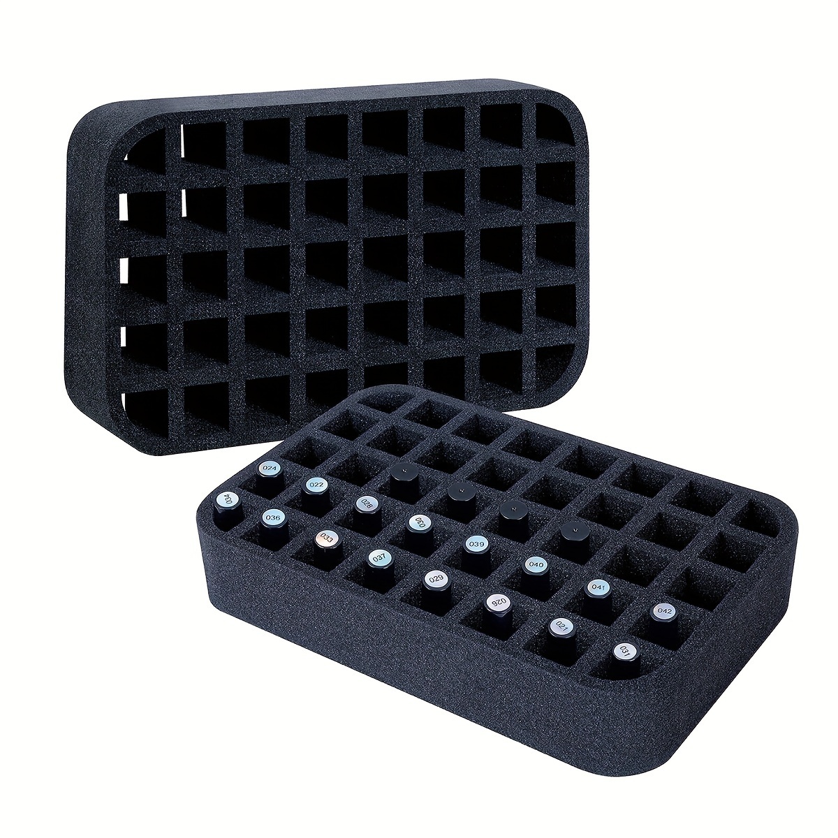 

30/40-slot Foam Padded Removable Bottom Divider Holds 15 Ml (0.5 Oz) Bottles Of Nail Polish Or Essential Oil Storage Tools