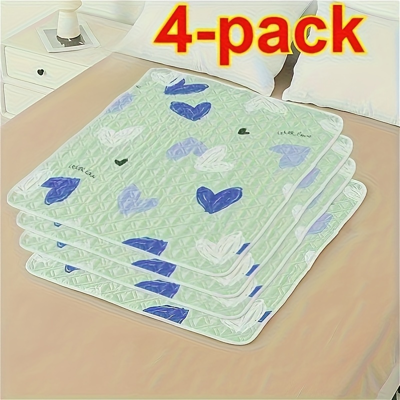 Image of 4pcs Washable And Reusable Absorbent, Anti-slip, And Urine Isolation Pads, Menstrual Protection Pads, Pads For Animals, In Sizes And Colors