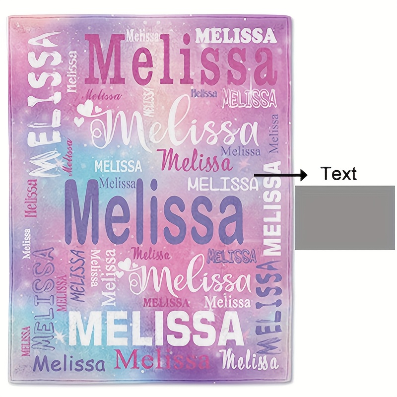 TEMU 1 Couverture personnalisée avec nom, Couverture cadeau personnalisée avec nom, Douce pour , 200-250Gsm, Parfaite pour canapé, , Utilisation ,