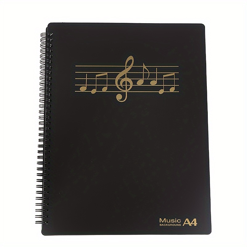 Music 40- , Expandable Durable Portfolio Organizer For Musicians, Thick Plastic Music Book Clip With Storage For Sheet Music And Documents